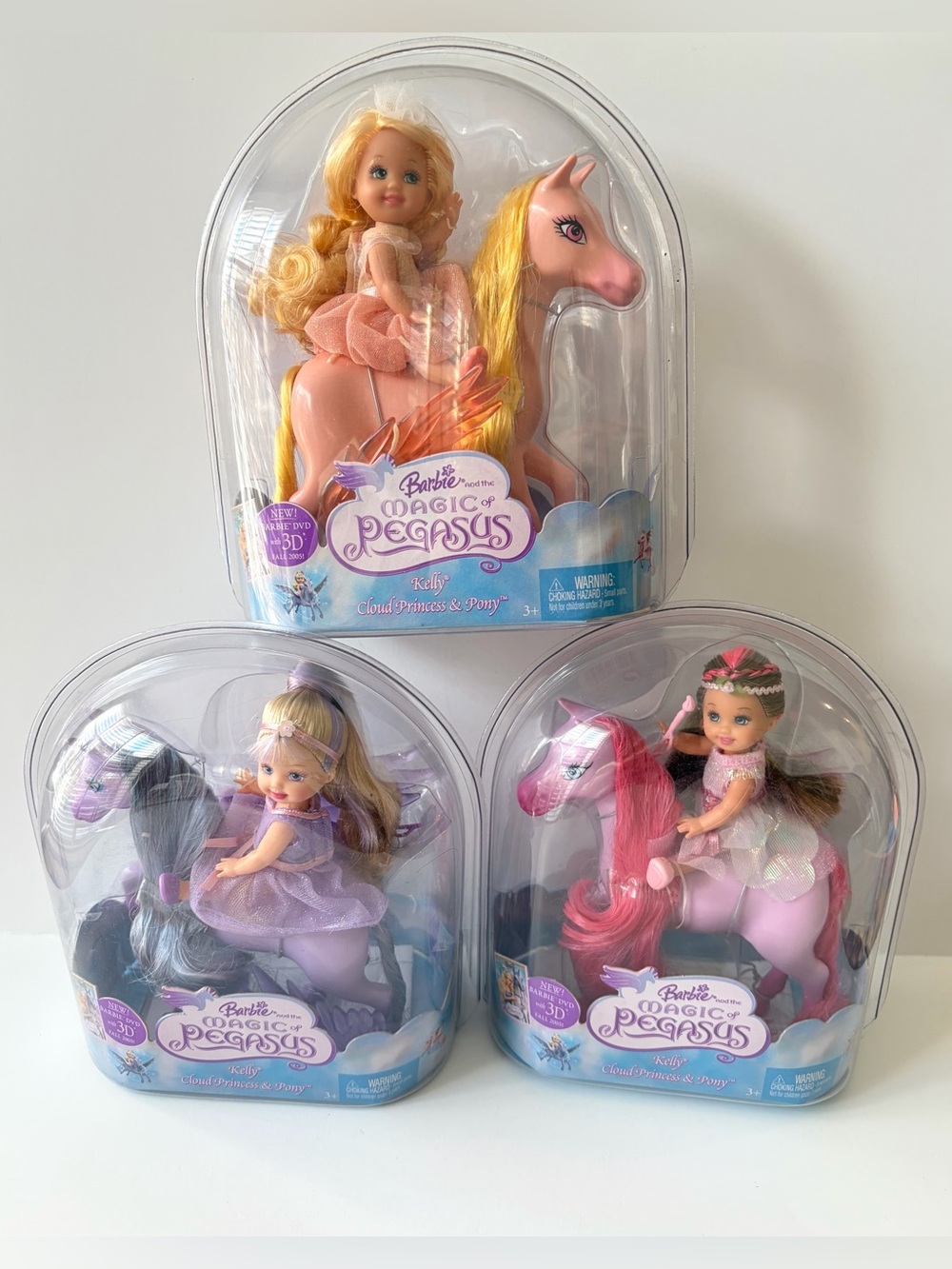 Barbie and the Magic of Pegasus Kelly Cloud Princess & Pony Doll - set of 3